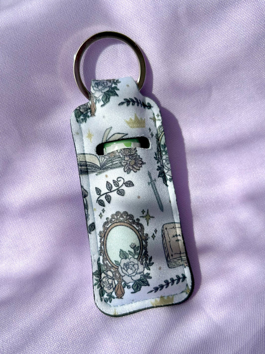 Girlie Romantasy Lip Balm Holder Keyring
