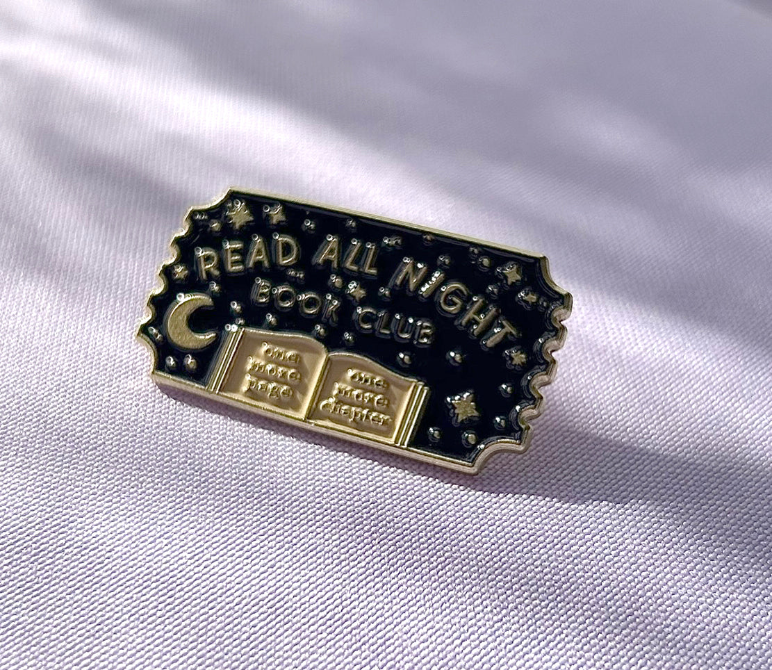 Read all night book club Enamel Pin