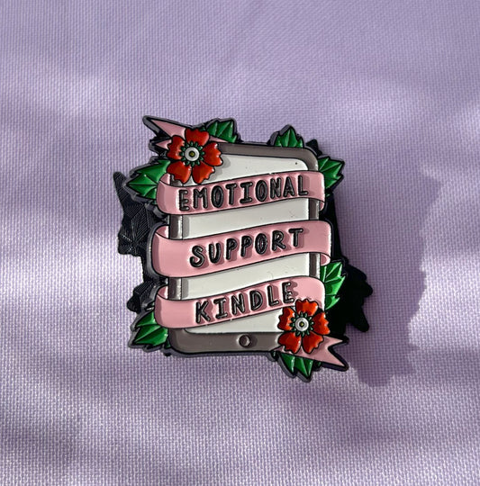 Emotional Kindle Support Bookish Enamel Pin