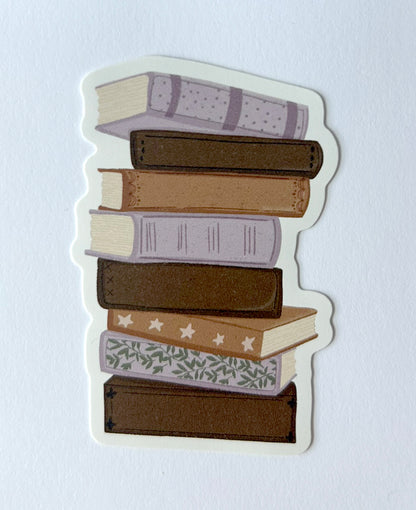 Book Stack Vinyl waterproof Sticker