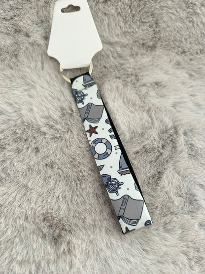 Beach Reading Wristlet Keyring