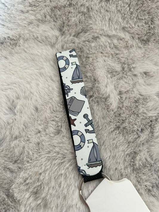 Beach Reading Wristlet Keyring