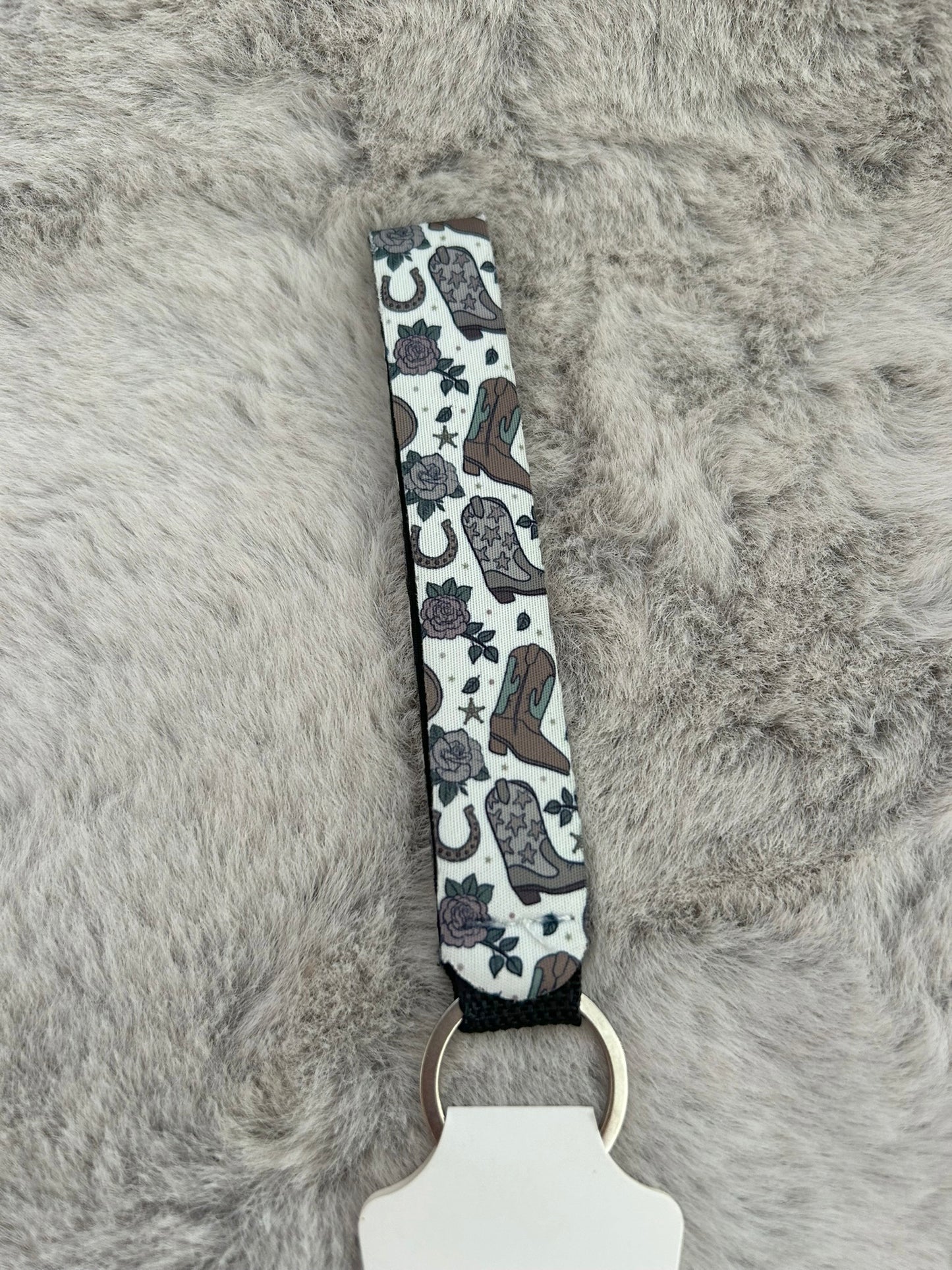 Cowboy Boots Wristlet Keyring