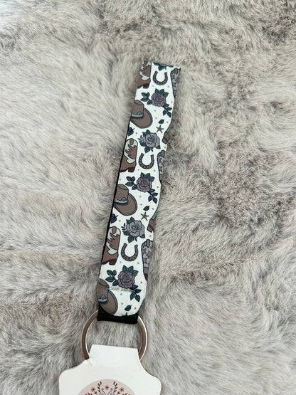 Cowboy Boots Wristlet Keyring