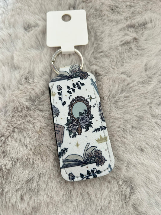 White Girlie Romantasy Lip Balm Holder Keyring