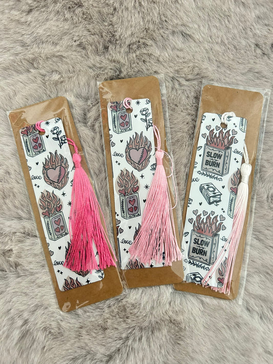 Slow Burn Double Sided Bookmark Aluminum Tassel