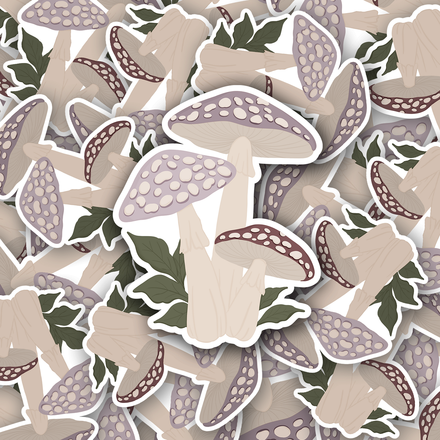 Toadstool Bunch Vinyl waterproof Sticker