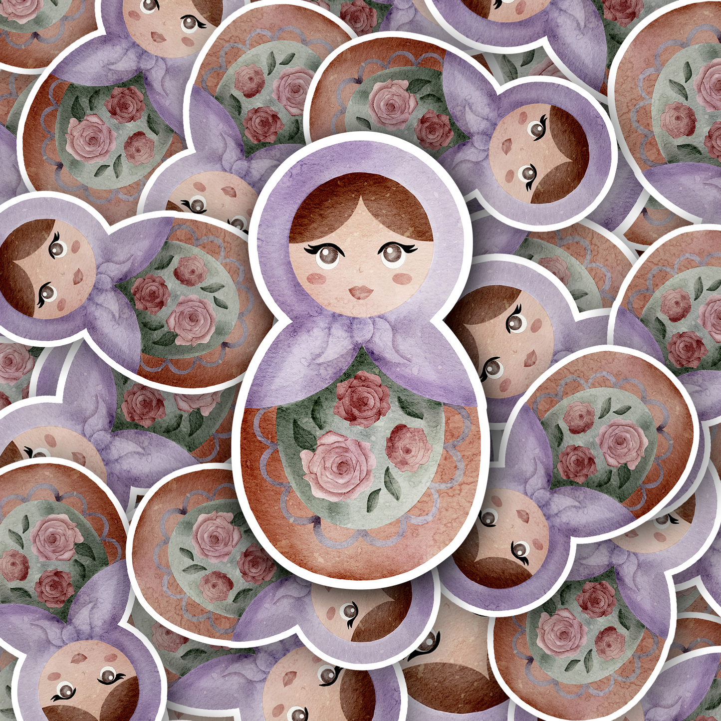 Russian Doll Vinyl waterproof Sticker
