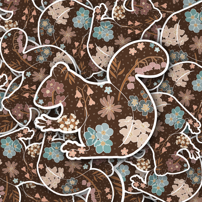 Squirrel Scandinavian Folk Woodland Animal Vinyl waterproof Sticker