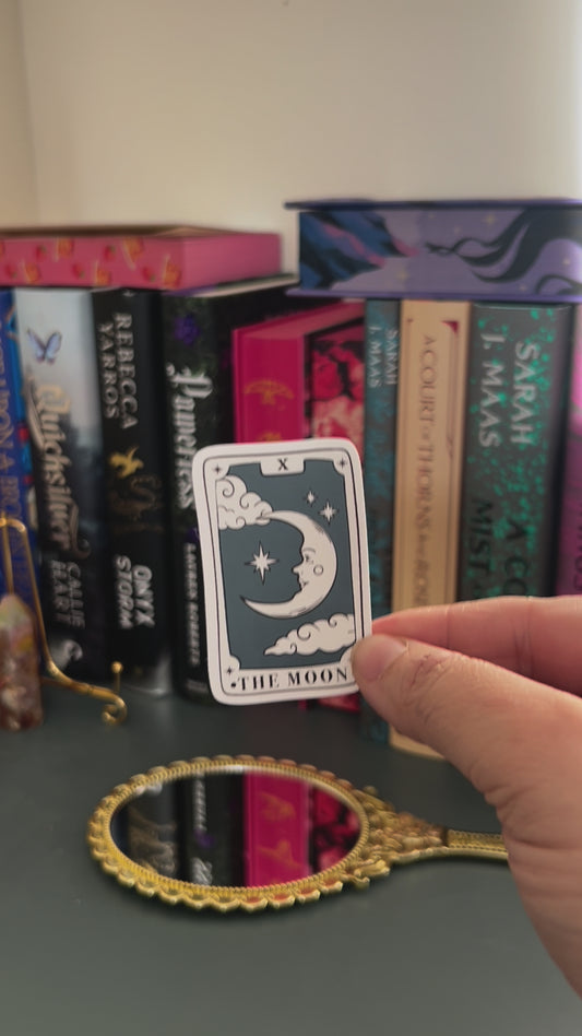 Moon Tarot Card Vinyl waterproof Sticker